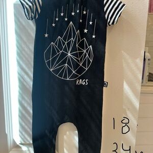 Rags Black and White Kids Romper